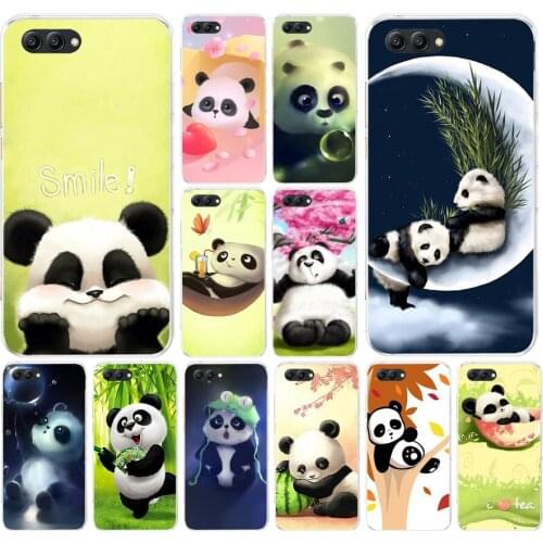 102FG Cute Panda Soft Silicone Tpu Cover Case for Honor 9 10 huawei p10 lite y6 prime 2018 mate 10 lite play p smart
