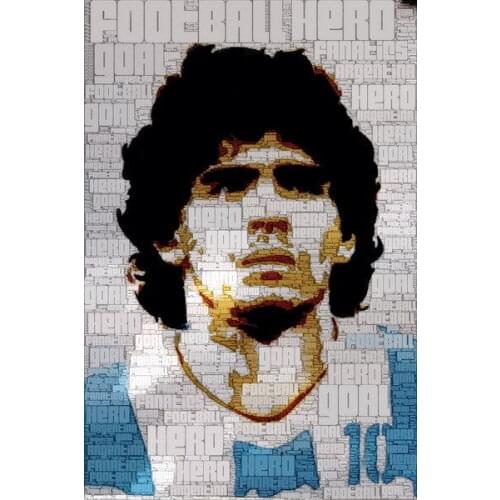 Diego Maradona Argentina Soccer football star Wall Sticker Silk Poster Art Light Canvas Home Decoration
