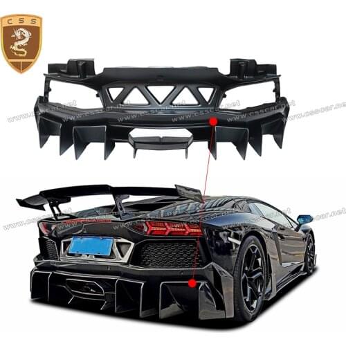 New Fashion Auto Accrssories LP700 GT Rear Bumper DMC Style E-GT for Lamborghini Aventador Rear Bumpers Fiberglass Body Kit 0155