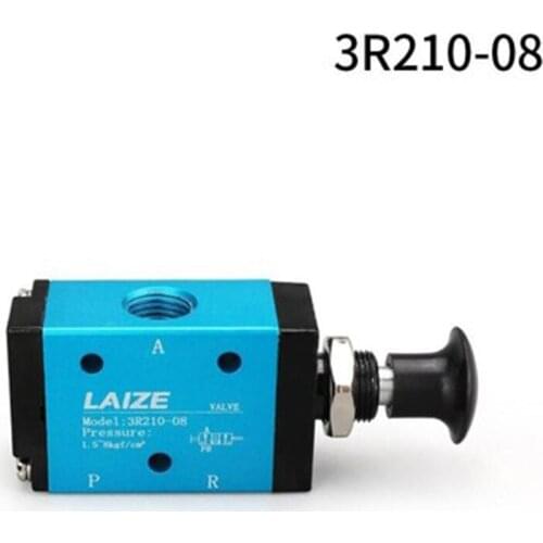 New Pneumatic Switch Manual Valve 3R210-08 Hand Push Pull Valve Mechanical Valve Cylinder Valve Switch Valve Pneumatic Control