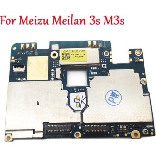 Original Full Work Unlock Motherboard For Meizu Meilan 3s M3s 16GB/32GB Logic Circuit Electronic Panel Tested
