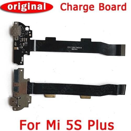 Original usb charge board for xiaomi mi 5s plus mi5s charging port pcb connector socket plate flex cable replacement spare parts