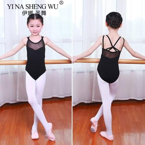 Girl Dance Wear Girls Kids New Style Ballet Bodysuit Dance Leotard Open Back Ballet Stretch Bodysuit Dancewear Practice Clothes