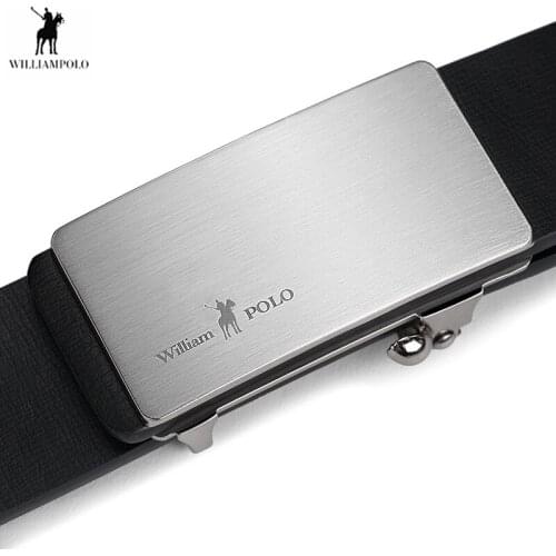Williampolo Famous Brand Belt New Male Designer Metal Automatic Buckle Cowhide men belt Luxury belts for men Ceinture Homme