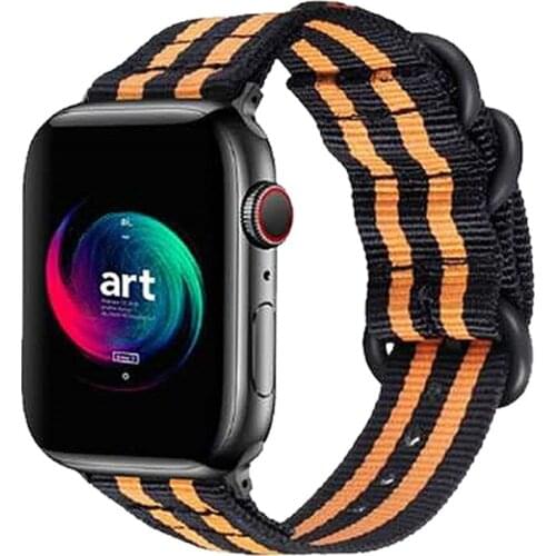 Fashion Vintage Nylon Buckle Band For Apple Watch 38 40 42 44MM Watch Band For iWatch Strap Series 6 SE 5 4 3 2 Accessories