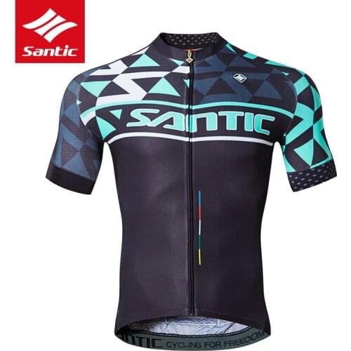 Santic Professional Short Sleeve Cycling Jersey Anti-sweat Bicycle Jersey Breathable MTB Mountain Bike Jersey Camisetas Ciclismo
