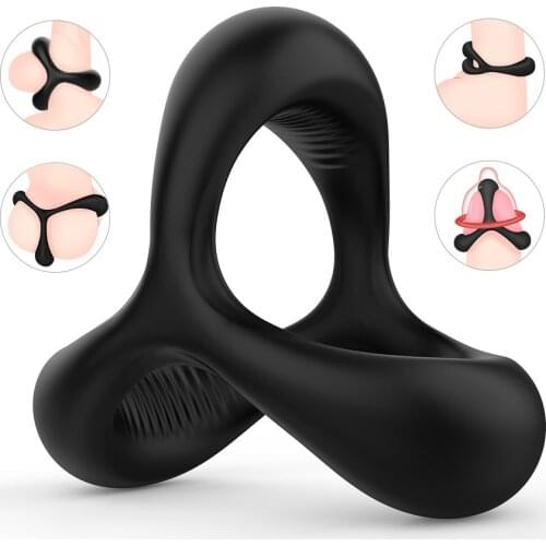 Silicone Penis Ring Cock Ring For Men Delay Ejaculation Erection Penisring Man Dick Enlarger Rings Sex Toys For Men Sex Shop