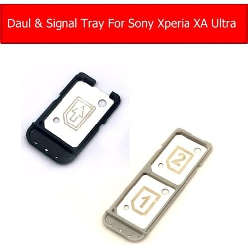 Single & Daul Sim Card Tray For Sony Xperia XA Ultra XAU C5 C6 F3215/16 E5563/33/06 SIM Card Socket Reader Adapter Replacement