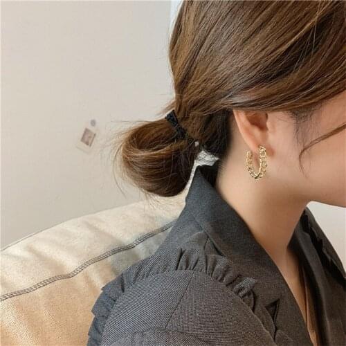 TIMRONLY Elegant Hollow Circle Metal Hoop Earrings Sparkly CZ Zirconia Chains Earring for Women Ladies Delicate Party Jewelry