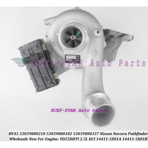 Turbo BV45 14411-5X01A 14411-5X01B 210 182 337 53039880210 53039880182 53039880337 For Nissan Navara Pathfinder YD25DDTI 2.5L 10