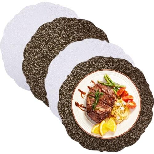 Creative Thick PU Waterproof Placemat Insulation Western Place Mat For Dinner Table Coffee Tea Cup Coaster Set Kitchen Accessori