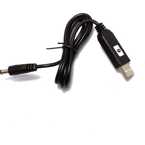 Voltage rasie wire 5V DC to 5V/9V/12V DC transformer boost wire portable power charger from USB to common voltage 3.5mm diamter