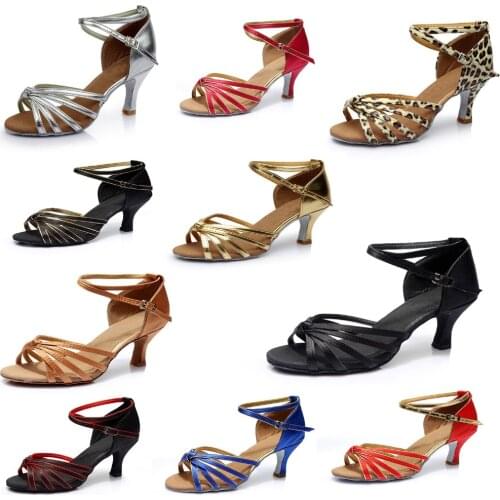 Woman Salsa Latin Shoes Latin Dance Shoes Tango Ballroom Salsa Dance Shoes Dance Sneakers High Heel 5cm A02G-1