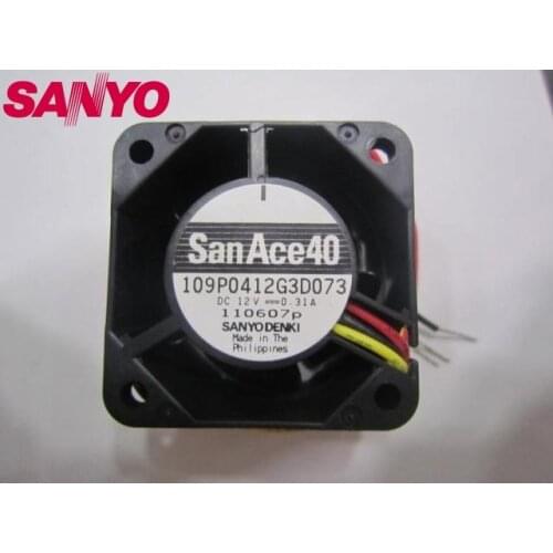 1pcs 109P0412G3D073 12V 0.31A 40mm 3Wire 1U dc axial case Cooling Fan 4028 40*40*28mm