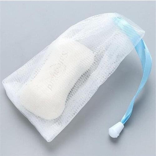 1 Pcs Nylon Wash Soap Shower Gel Facial Cleanser Foaming Bag Blister Bubble Mesh Body Cleansing Net Bathroom Accessories