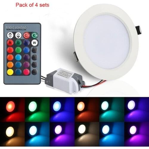 10W RGB LED Panel Light with Remote Contr,LED Recessed Lighting Lamp,RGB Led Ceiling Lamp,Hallway Lights Wall Lights