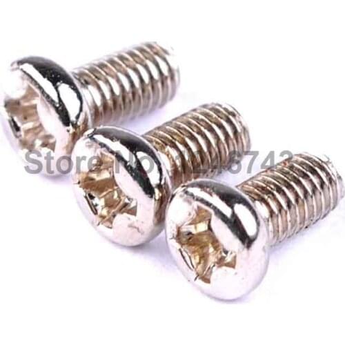 100PCS M3*6 Stainless Steel Cross Head Screw Round Head Bolts