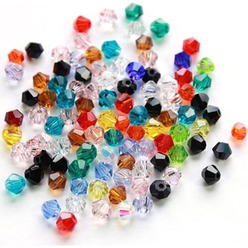200pcs 4mm Rhombus Beaded Vintage Coloured Glaze Spacer Beads For Jewelry Making Materials Diy Tassle Bracelet Beads