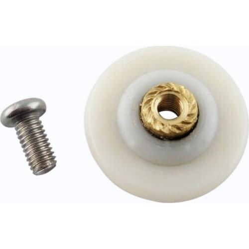 8 Pieces 28mm Flat Shower Room Pulley Bathroom Sliding Glass Door Roller Household Hanging Nylon Wheel Hardware Part