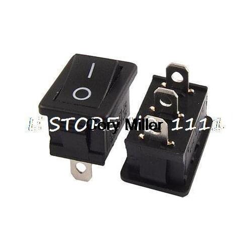 AC 6A/250V 10A/125V On-On I/O 2 Position SPDT Boat Rocker Switch 3 Pin