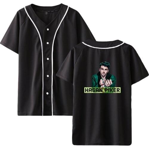 WAWNI Hasan Piker Baseball Uniform Summer T-shirts Fashion Jersey Men Womens Thin Tee Casual Pullover Harajuku Baseball Uniform