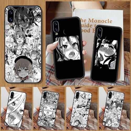 Hentai Anime Girl Faces Phone Case For Huawei Honor 6A 7A 7C 8A 8X 8 9 9X 10 10i 20 Lite Pro black soft bumper silicone prime