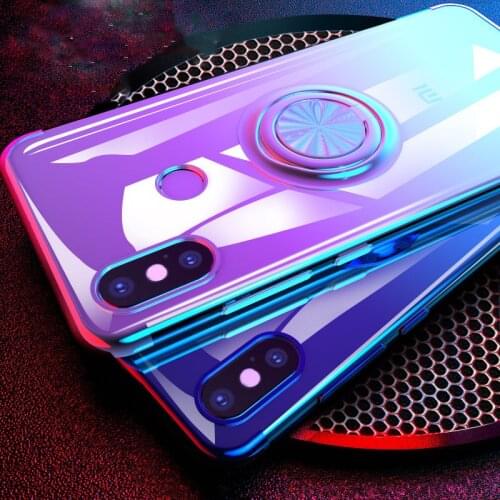For Xiaomi Mi 9T 9 8 Lite SE Mix 2S A2 Redmi K20 Note 9S 10 8 8A 7 Pro 6 Case Elecplating Cover Finger Ring Bracket Holder Funda