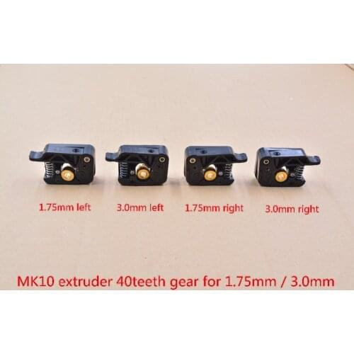 3d printer MK10 extruder for 1.75mm or 3.0mm consumables plastic kit