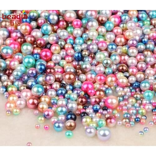 Hot Selling 20g/bag Multicolor Diameter 6mm No Hole Natural ABS Round Beads 200pcs For Kids DIY Making Wedding Decorations Craft
