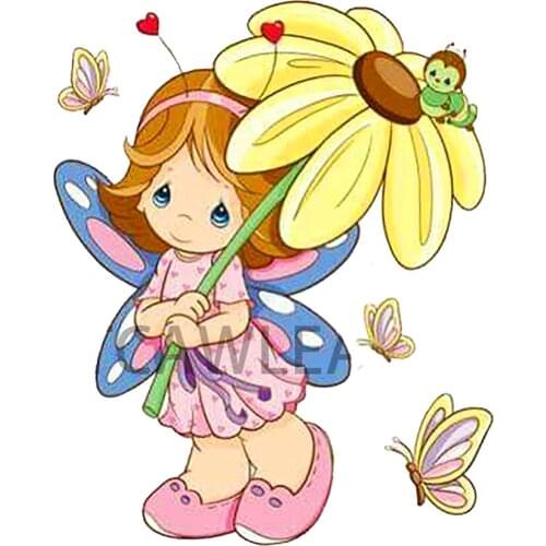 Lovely Sun Flower Butterfly Girl Metal Cutting Dies Human Doll for DIY Craft Scrapbooking Cards Decorative 2020