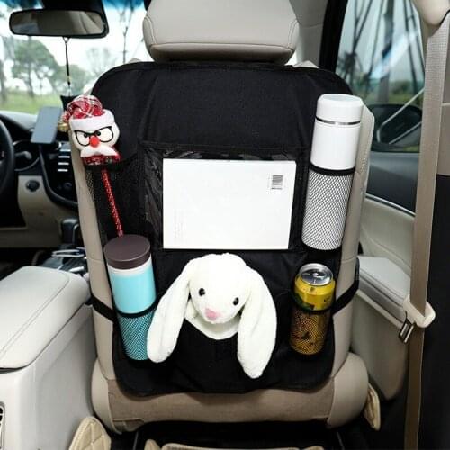 Multi-Function Car Seat Back Storage Bag Universal Backseat Organizer Ipad Toy Hanging Bag Rear Seat Anti-Kick Car Accessories
