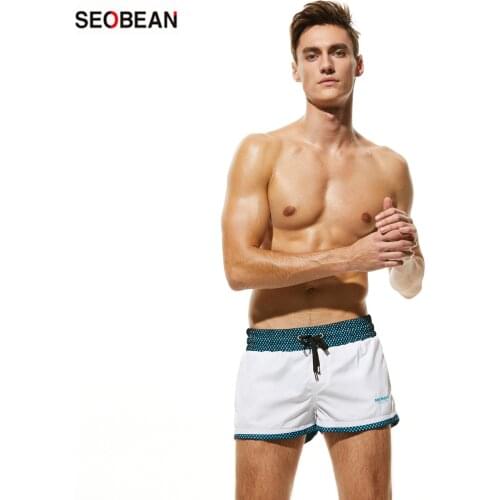 SEOBEAN Mens Summer Breathable Quick-drying Fashion Shorts Homewear Leisure Sports Shorts Surfing & Beach Shorts