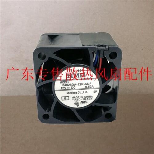 NMB-MAT 04028DA-12R-AUF B Server Cooling Fan DC 12V 0.52A 40x40x28mm 3-wire