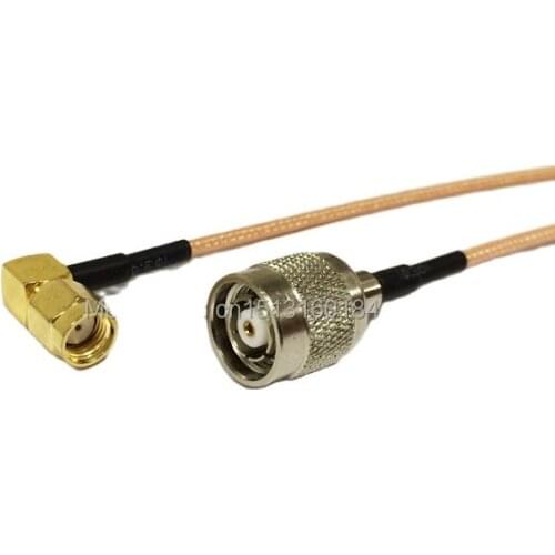 New Modem Coaxial Cable RP-SMA Male Plug Right Angle To RP-TNC Male Plug Connector RG316 Cable Pigtail 15CM 6" Adapter