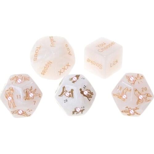 OOTDTY 5pcs Sex Dice Fun Adult Humour Game Erotic Love Sexy Posture Bar Toy Couple Gift