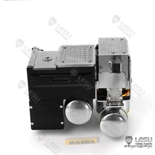 LESU Meal Battery Box Exhaust Tank Lights for 1/14 TAMIYA VOLVO RC FH16 Tractor Truck DIY Model Car