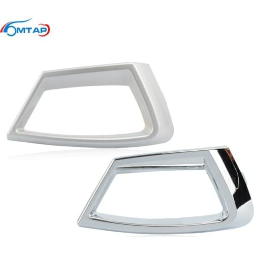 MTAP Front Bumepr Lower Grille Trim Panel Silver Chroming For Ford For Fiesta 2009-2012 Hatchback Air Inlet Grille Garnish
