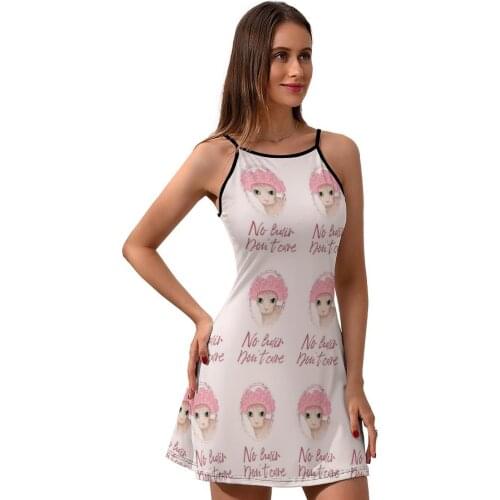 Sphynx Cat Dress Suspender Spandex Youth Dresses Business Curvy Style Pattern One-Piece Dress