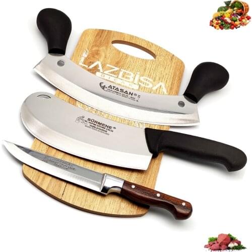 Chef Knife Kitchen Knife Set Onion Pizza Burrito Mincer Chopper Meat Vegetable Bread