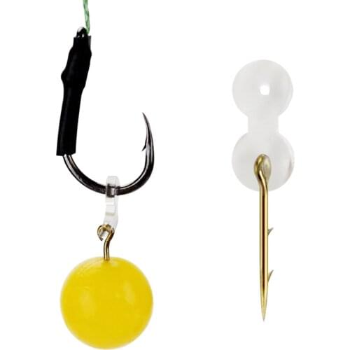 12x Fishing Bait Screw Sting Boilies Pin w/Rubber Corn Hair Rig Carp Feeder 0.6x 7 / 10/ 15mm Metal Bait Spike Carp