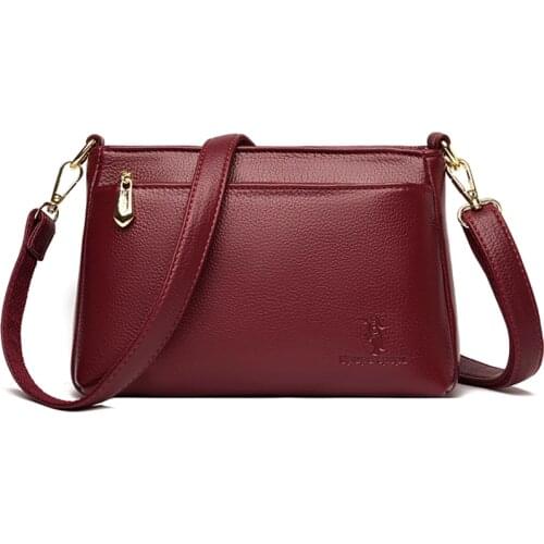 Luxury Brand Handbags Women Soft Leather Shoulder Bags High Quality Ladies Crossbody Bags Sac Zipper Messenger Bag Female Bag