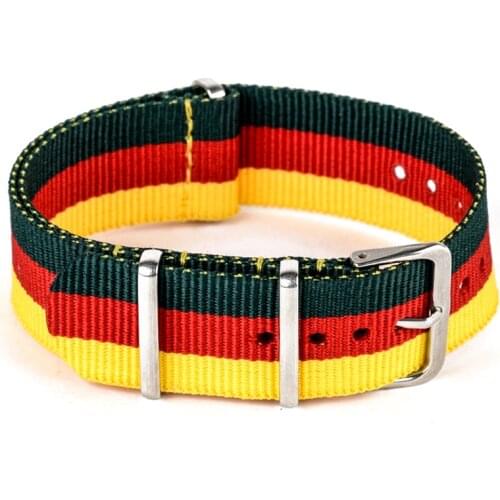 Luxury Causal Watch Band Nylon Fabric straps 18mm 20mm 22mm Needle Buckle watch accessories Colorful Stripe Watchbands For Watch