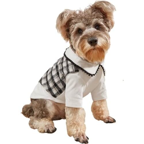 Spring Autumn Dog Shirt Outfits Garment Cat Yorkshire Pomeranian Clothing Shih Tzu maltese Poodle Bichon Schnauzer Pug Clothes