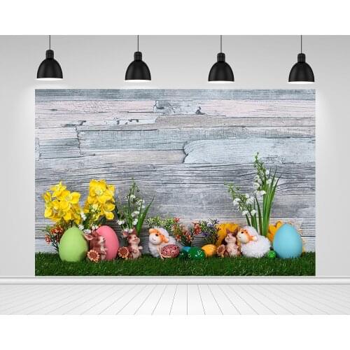 Scopiso Backdrops Happy Easter Spring Flowers Sheep Child Photography Backgrounds Photo Studio Photozone Photocall Decor Props