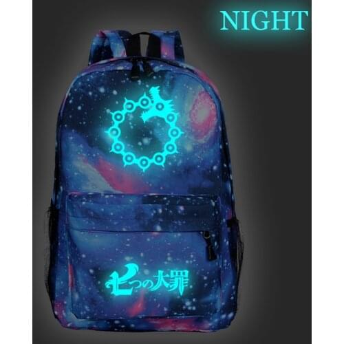 The Seven Deadly Sins Luminous Backpack Boys Grils Back School bag Casual Daily Travel Rucksack Bookbag kid teens Knapsack