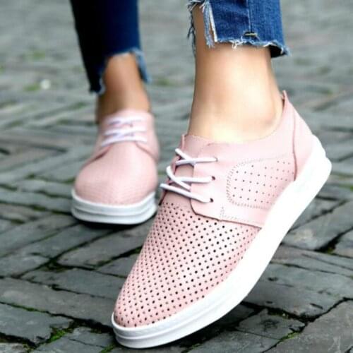 Dwayne Womens Shoes Genuine Leather Oxfords Flats Ladies Shoes Breathable Walking Sneakers Ballet Loafers Sapato Feminino69