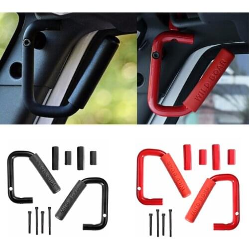1Set Car Interior Metal Armrest Grab Handles Off Road Accessories Fit For Jeep For Wrangler
