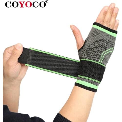 1 Pcs Bandage Pressurizable Wristbands Wrist Support Palm Protector COYOCO Gym Weight Lifting Sports Compressible Brace