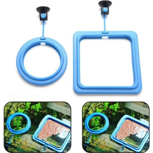 1pc Feeding Ring Aquarium Fish Tank Station Floating Food Tary Feeder Square Feeding Ring Aquarium Fish Fish Farming Accessories