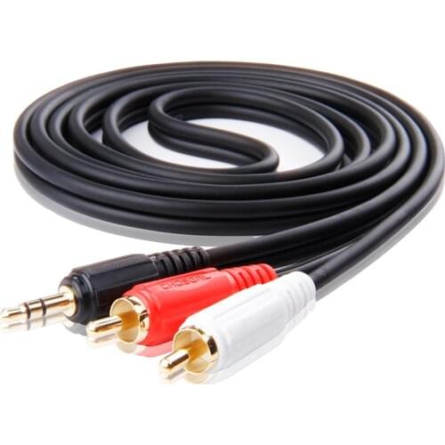 1pcs Choseal Q-304 AV cable 3.5mm headphone jack to double RCA Audio line HiFi line computer audio line 1m